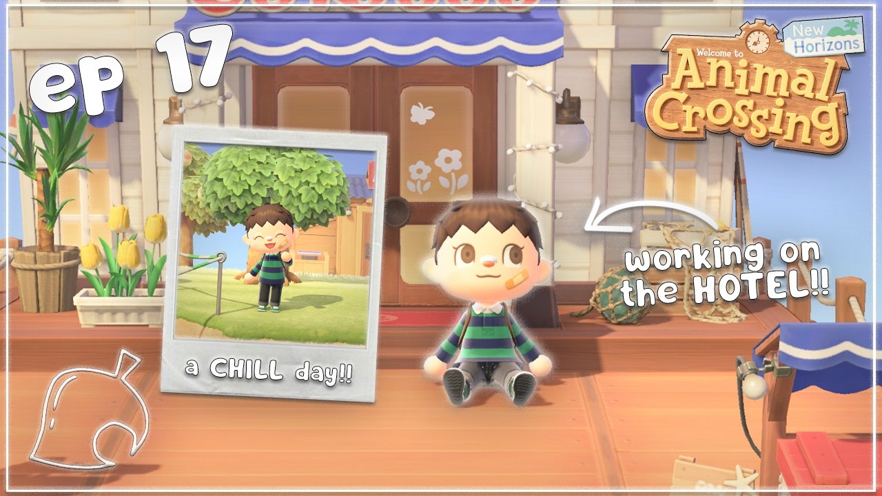working hard on the HOTEL!! 🌿 | animal crossing #17