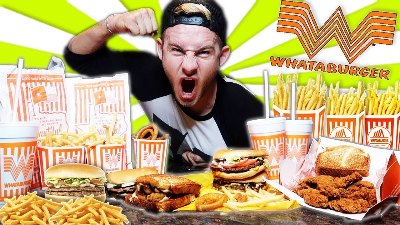 THE SUPERCHARGED WHATABURGER MENU CHALLENGE! (12,000+ CALORIES)