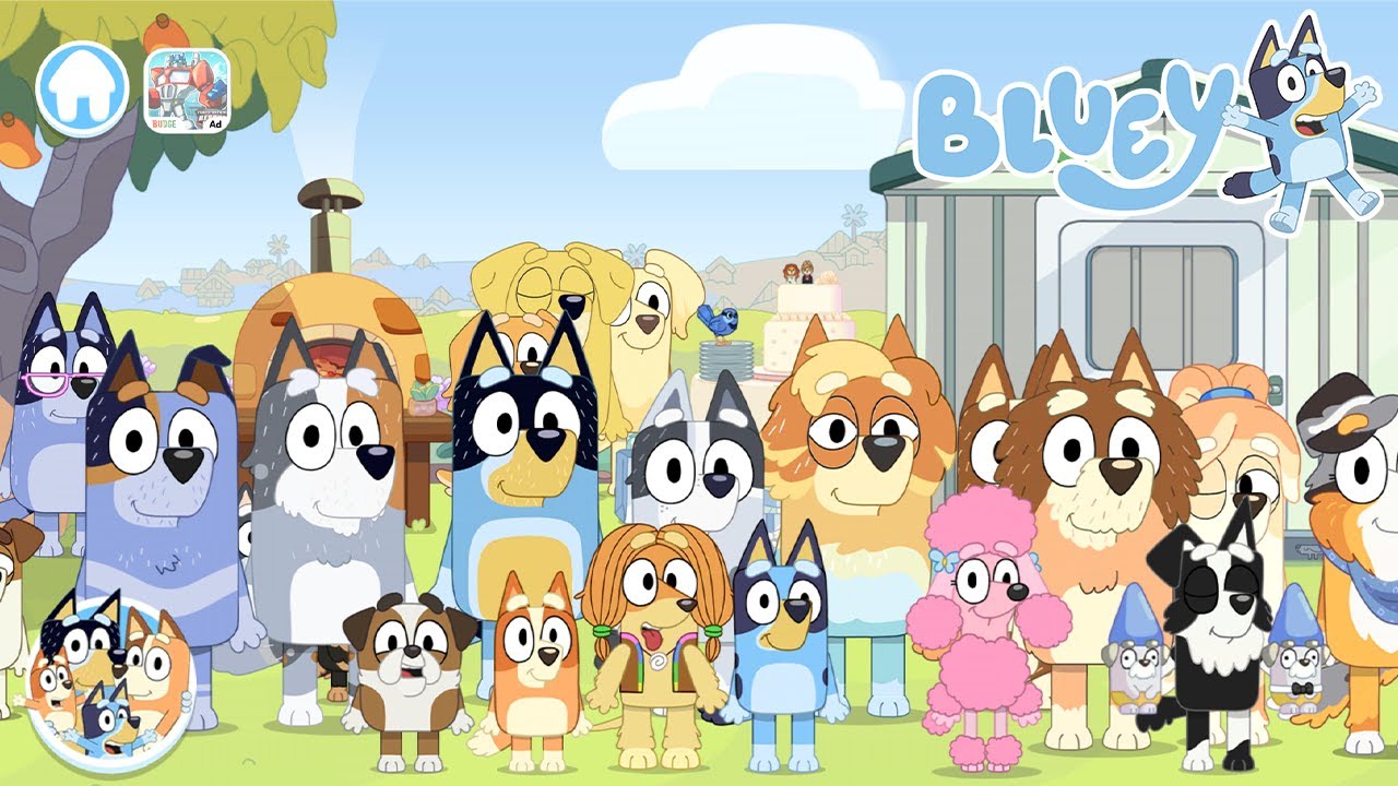 🌈🌈Surprise Party In Backyard Made By Chilli & Bandit For Bluey | Bluey & Bingo 🌈🌈