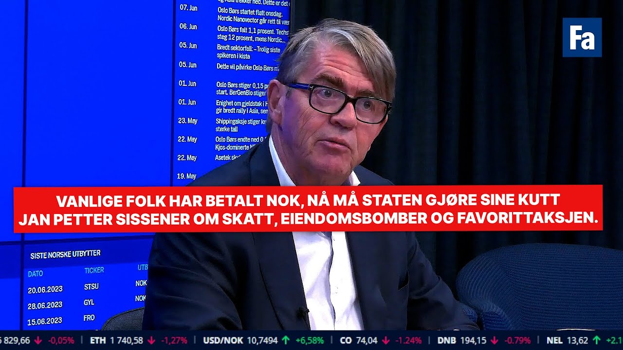 Jan Petter Sissener om favorittaksjer, skatt og en kommende, kald handelskrig