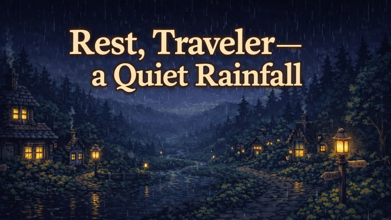 Rest, Traveler — A Quiet Rainfall on a Safe Night Road