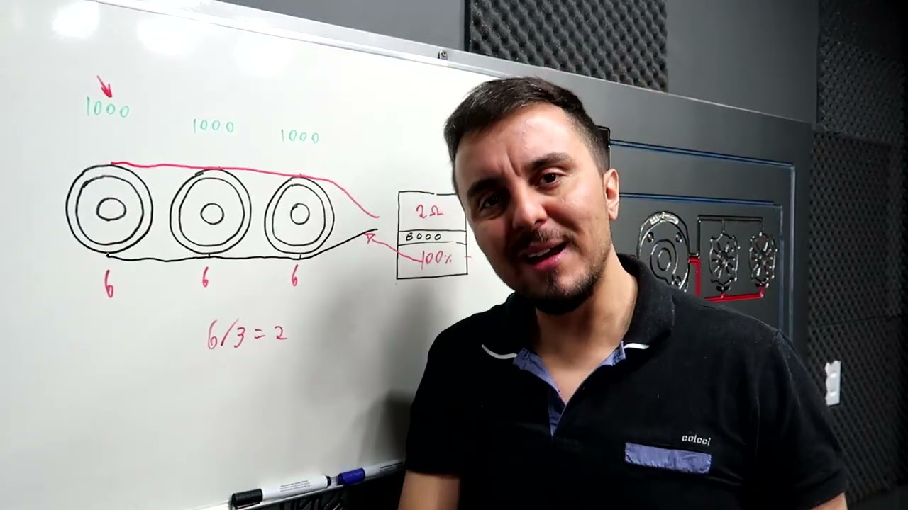 Como ligar TRÊS alto falantes no amplificador - Impedância e Potência