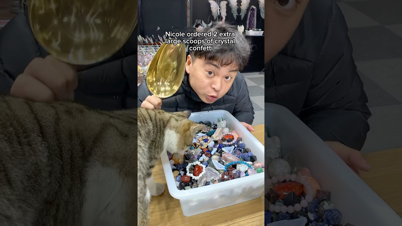 2 больших шарика кристального конфетти для Николь #crystalscoop #crystalconfetti #crystalsforbegi...