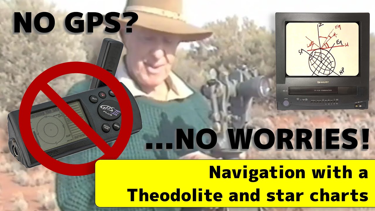 Navigation without GPS using a Theodolite and star charts (Len Beadell)