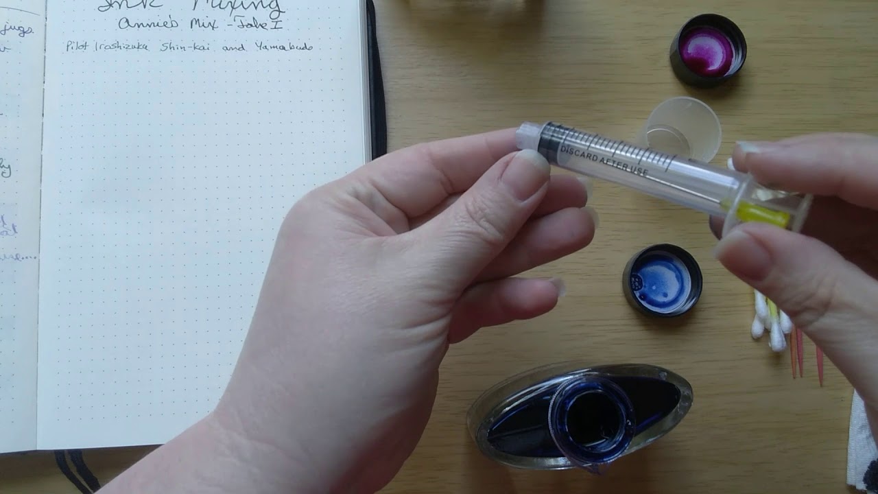 Adventures in Ink Mixing -- Annie's Purple Mix, Take One