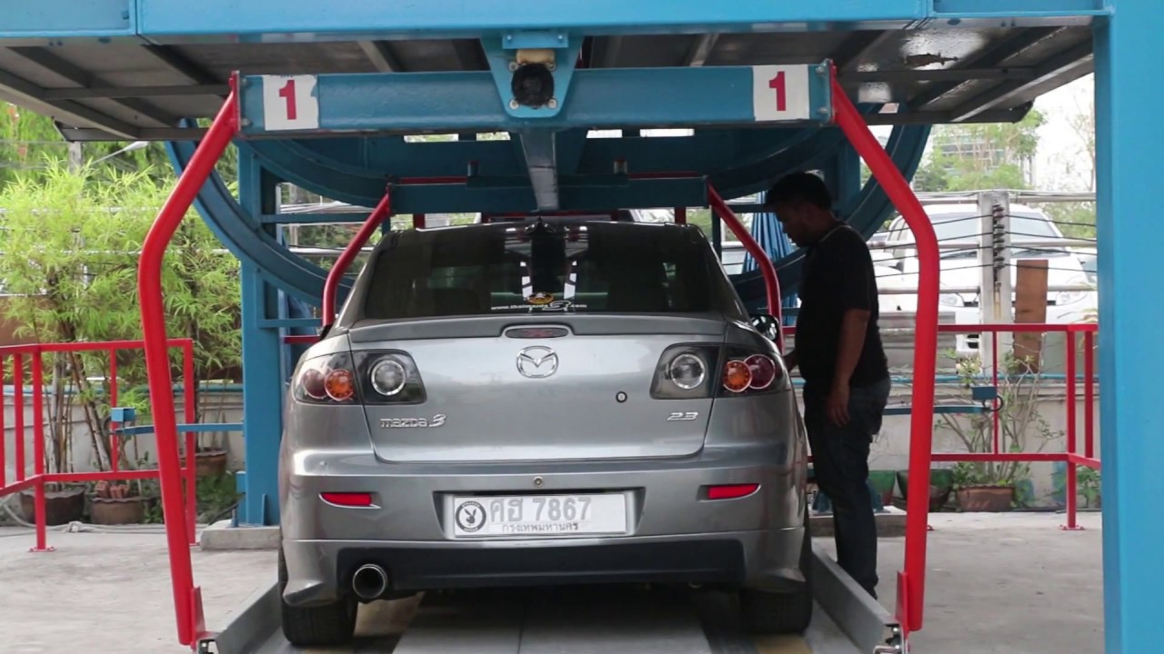 ที่จอดรถอัตโนมัติ ระบบโรตารี หรือเสาชิงช้าหมุน (Rotary Parking) ระบบจอดรถอัจฉริยะ ลิฟท์จอดรถ