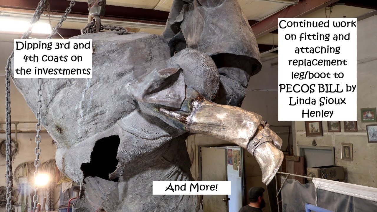 January 6, 2025 - Dipping 3rd/4th coats on investments, work on replacing damaged foot/boot on PECOS