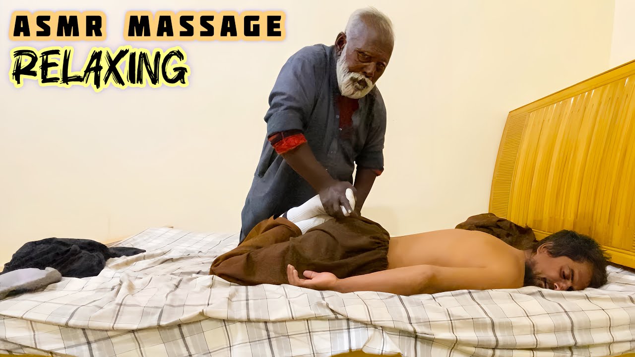Asmr | deep relaxation massage at home | satisfying and stress relief therapy | back & legs massage