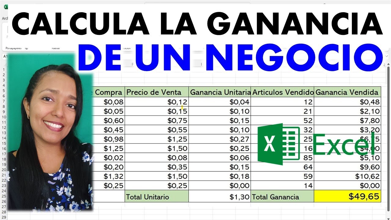 Cómo calcular la ganancia de una tienda con Excel. Ejercicio practico.