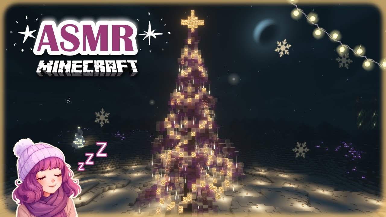 Minecraft ASMR ♡ – Christmas Tree Build! 🎄  | Whispered & Keyboard Sounds 💜✨