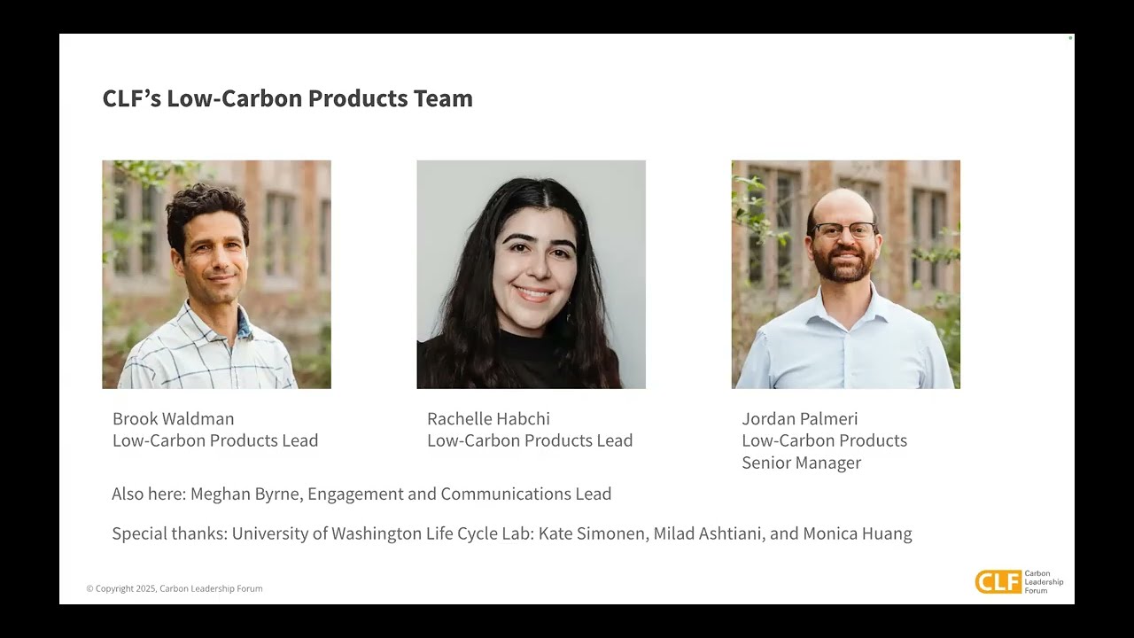 2025 CLF North American Material Baselines Webinar