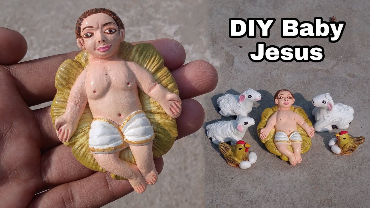 How to make Baby Jesus with wall putty/Christmas Special Craft/Diy Nativity Scene/DIY Baby Jesus🎄🎅