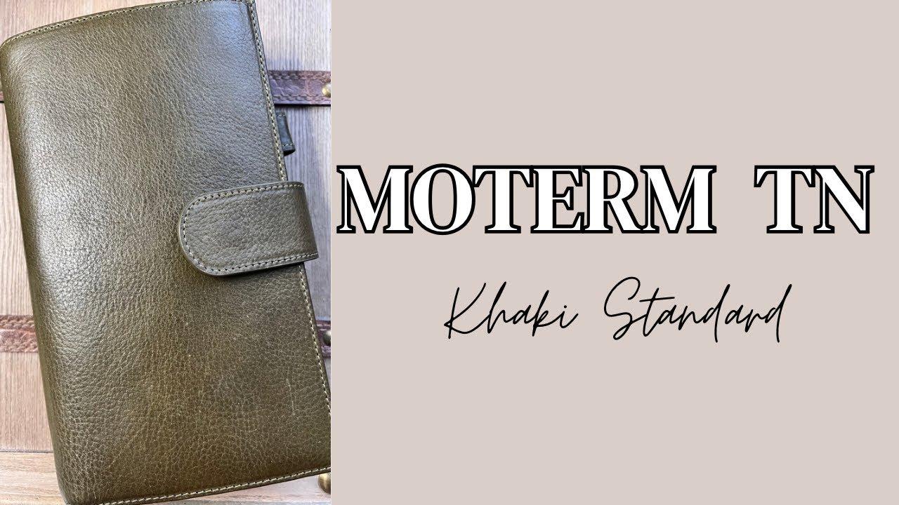Moterm Standard Companion TN in khaki veg tan with cut down notebook