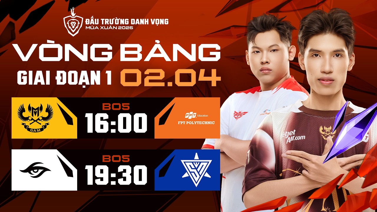 FPL vs GAM | TS vs SPN | GIAI ĐOẠN 1 - LƯỢT VỀ | ĐTDV M&Ugrave;A XU&Acirc;N 2026 (NG&Agrave;Y 02/04)