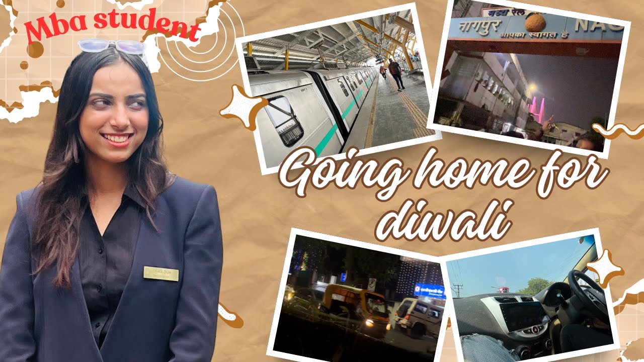 MBA Student Life Vlog | Going Home for Diwali 🏠 | Train + Hostel Journey