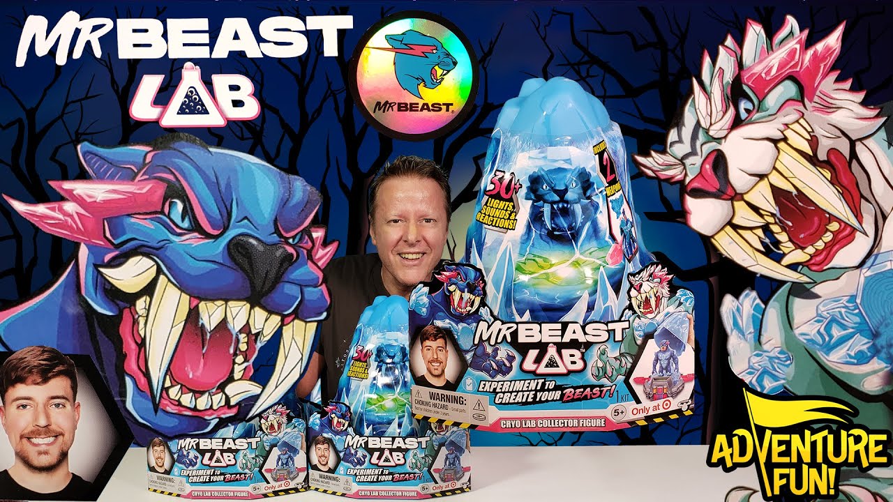 MrBeast Lab Cryo Lab Melt The Ice Panther & Tiger Toy Action Figures AdventureFun Обзор игрушки!