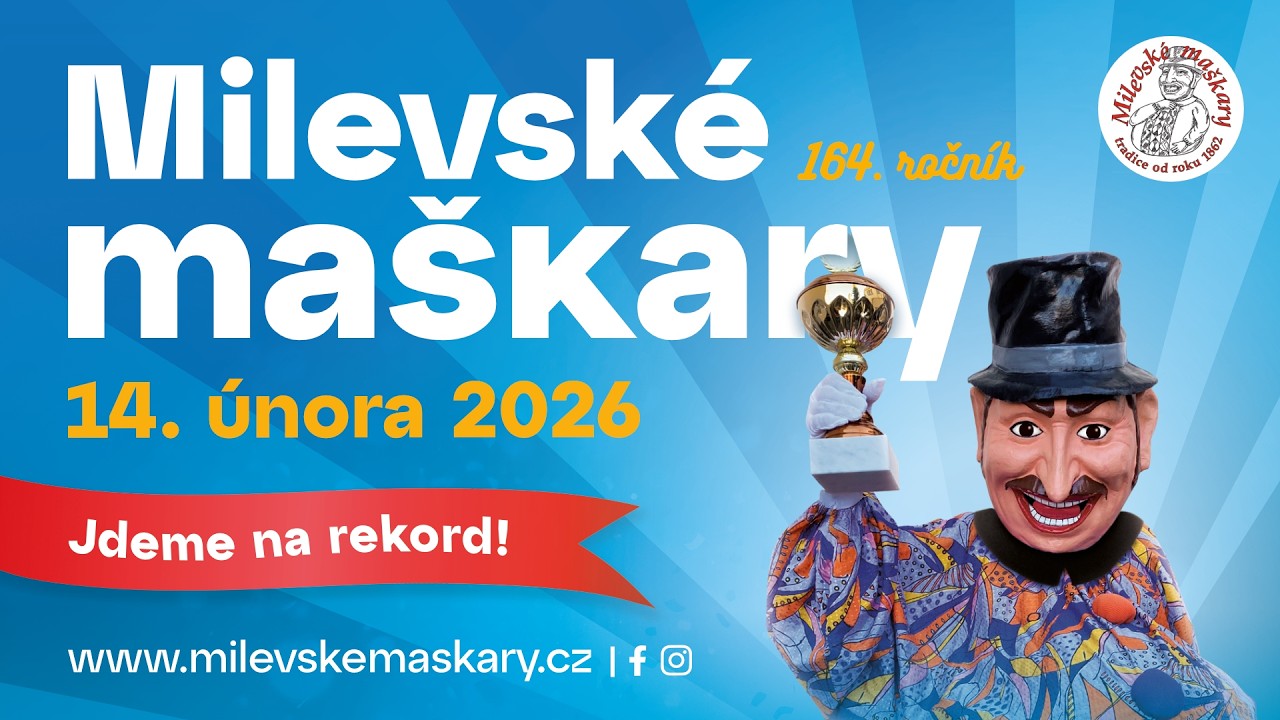 Milevské maškary 2026 – živý přenos průvodu (záznam)