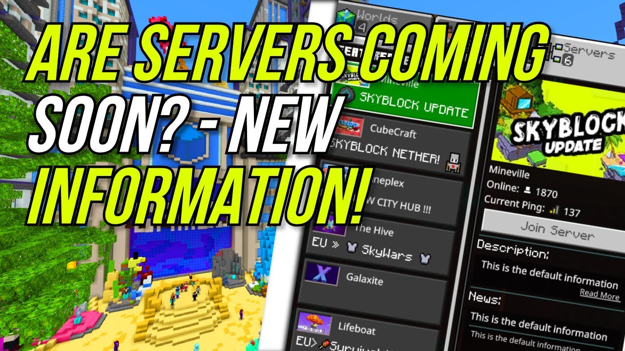 Minecraft PS4 BEDROCK EDITION - ARE SERVERS COMING SOON? - New Information! - (PS4 Bedrock News)