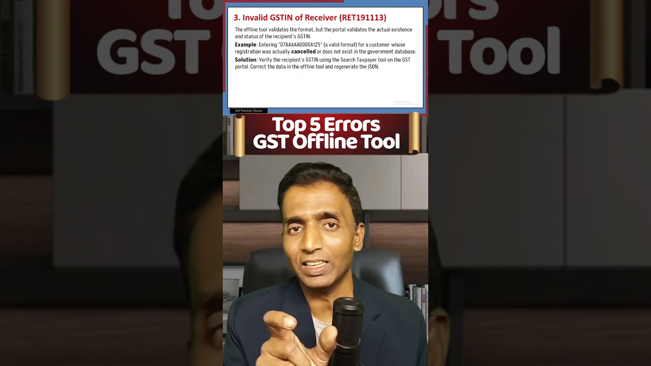 Top 5 Errors of GST Offline Tool | GST Return Filing Problems & Solutions Explained #offlinetool