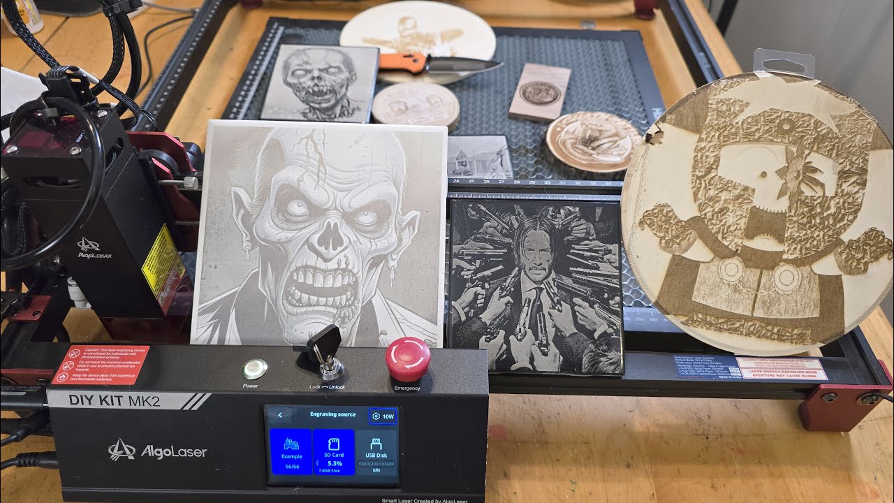 AlgoLaser DIY MK2 Laser Engraver Unboxing & Review. Best Beginner Laser Engraver  #laser