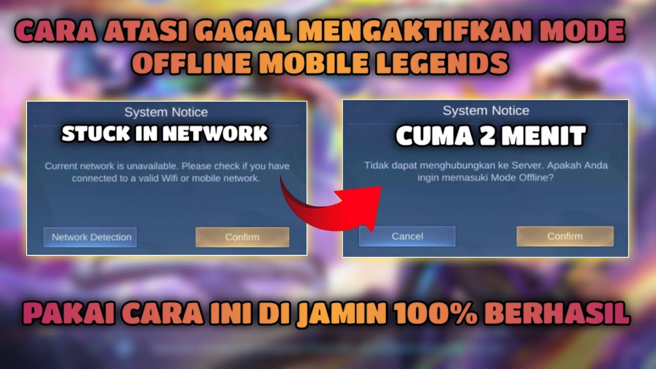 CARA MENGATASI GAGAL MEGAKTIFKAN MODE OFFLINE MOBILE LEGENDS 2023