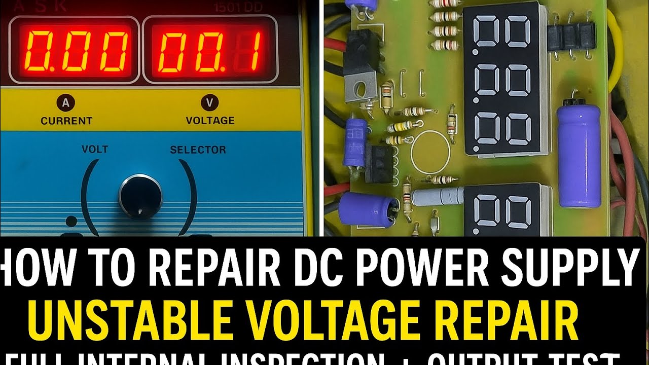 How to Repair DC Power Supply | Unstable Voltage Repair | Full Internal Inspection + Output Test