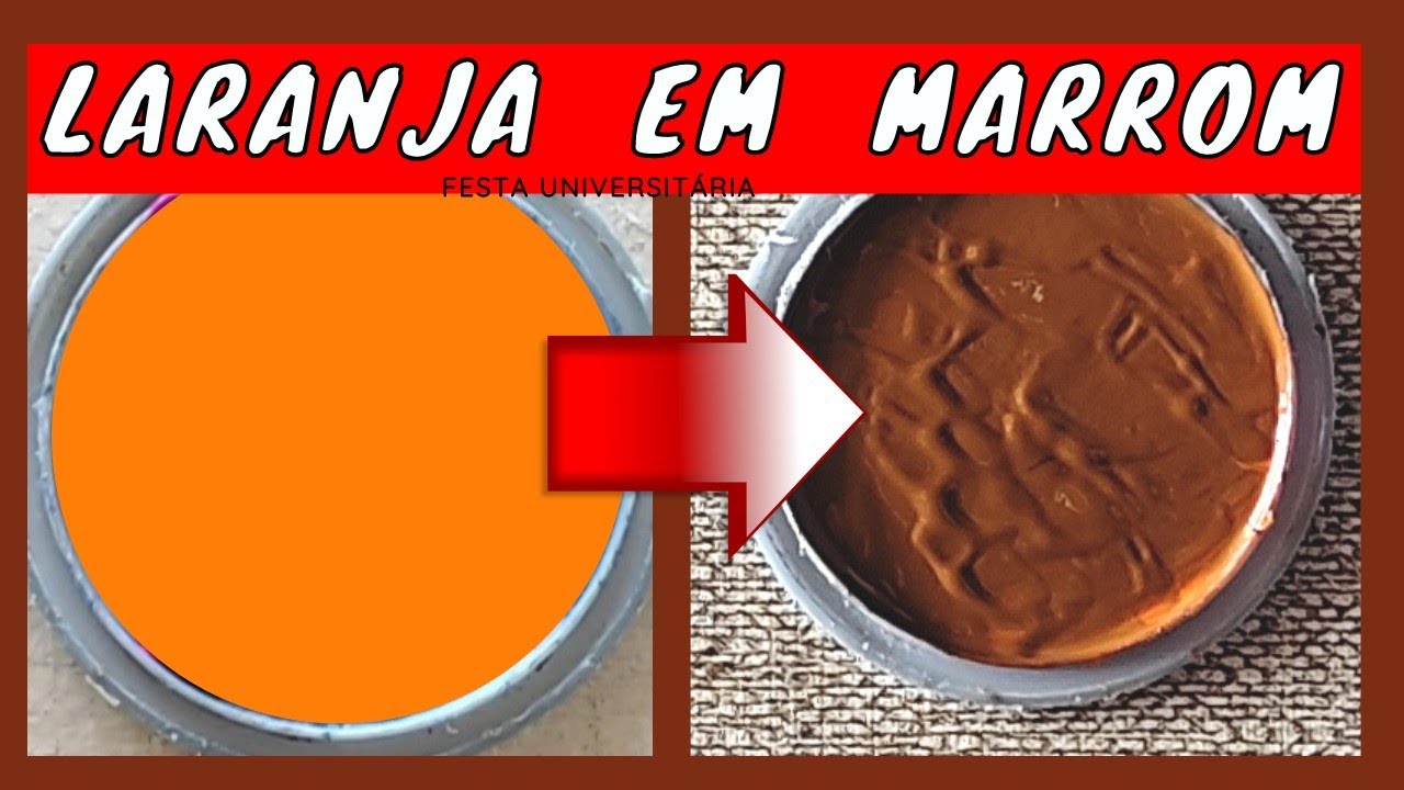TRANSFORMANDO Cor Laranja em Marrom / Orange in Brown
