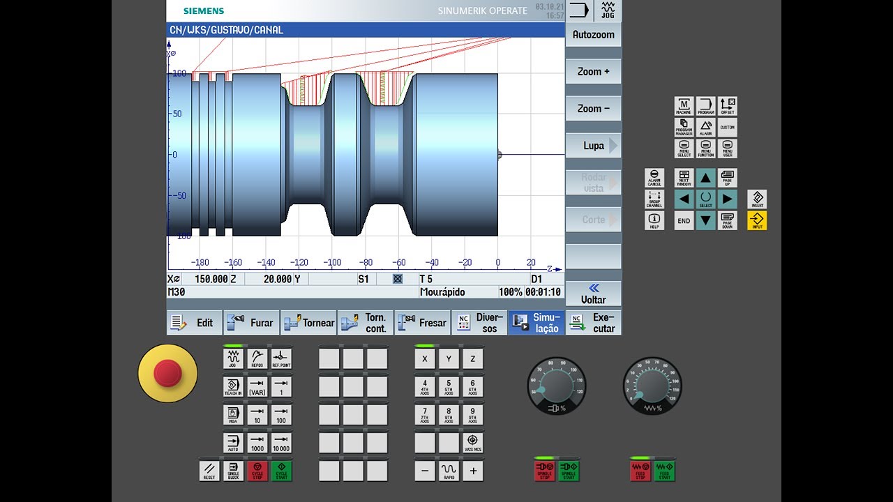 TREINAMENTO COMPLETO PROGRAMAÇÃO CNC SIEMENS - PARTE 3 - TORNEAMENTO ( SHOPTURN )
