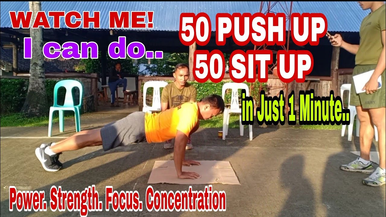 Performing 50 PUSH UP/SIT UP in Just 1 Minute!||Power, Strength, Focus and Concentration