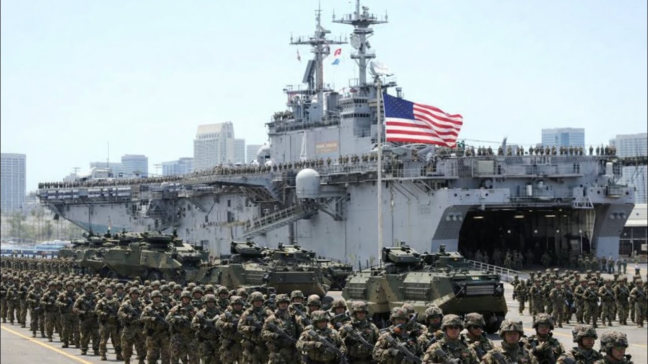 USS Boxer (LHD-4) deployed with 10,000 Marines for Amphibious Operations in the Middle East