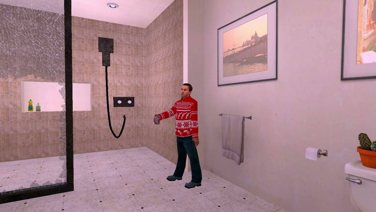 Last Christmas but you are in a bathroom at a party