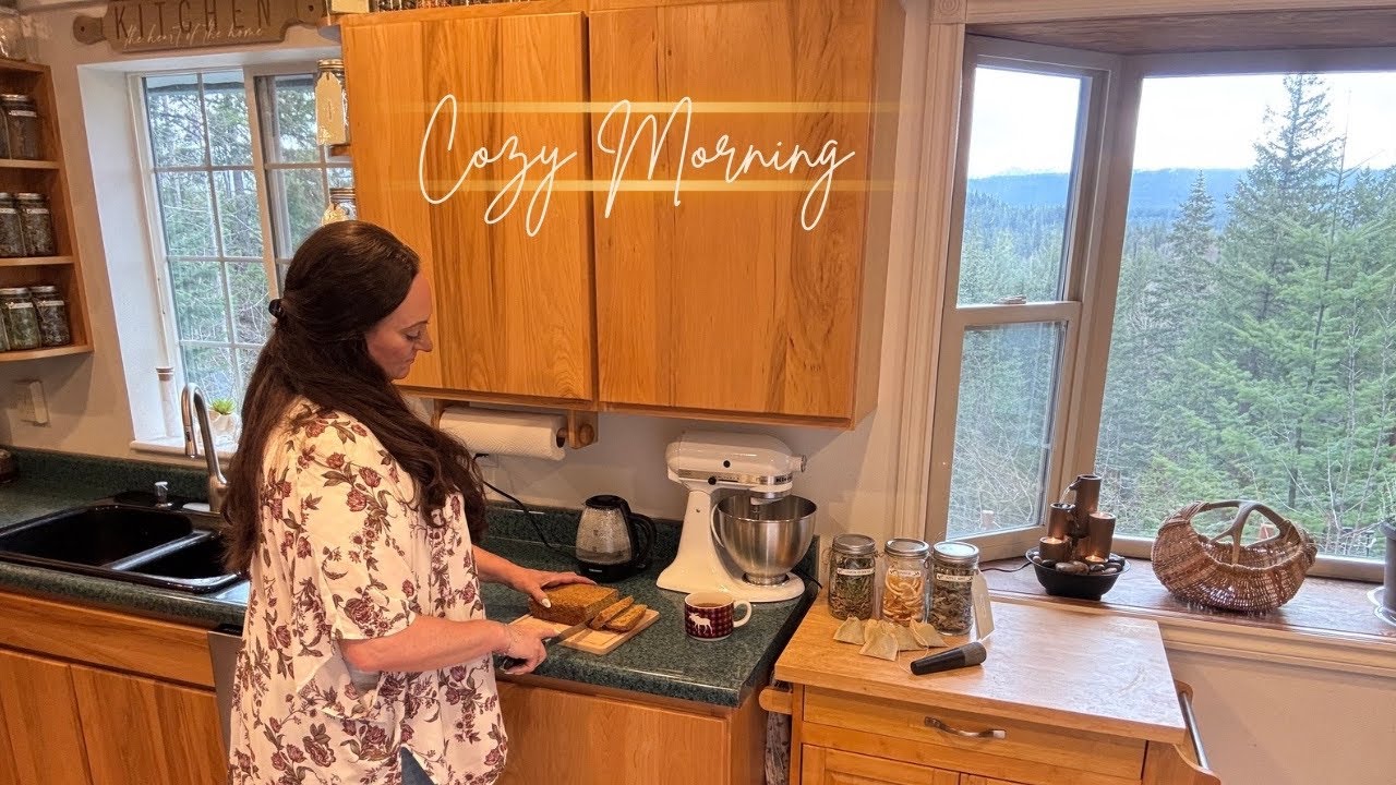 Slow Winter Morning | Baking Bread & Herbal Tea Rituals