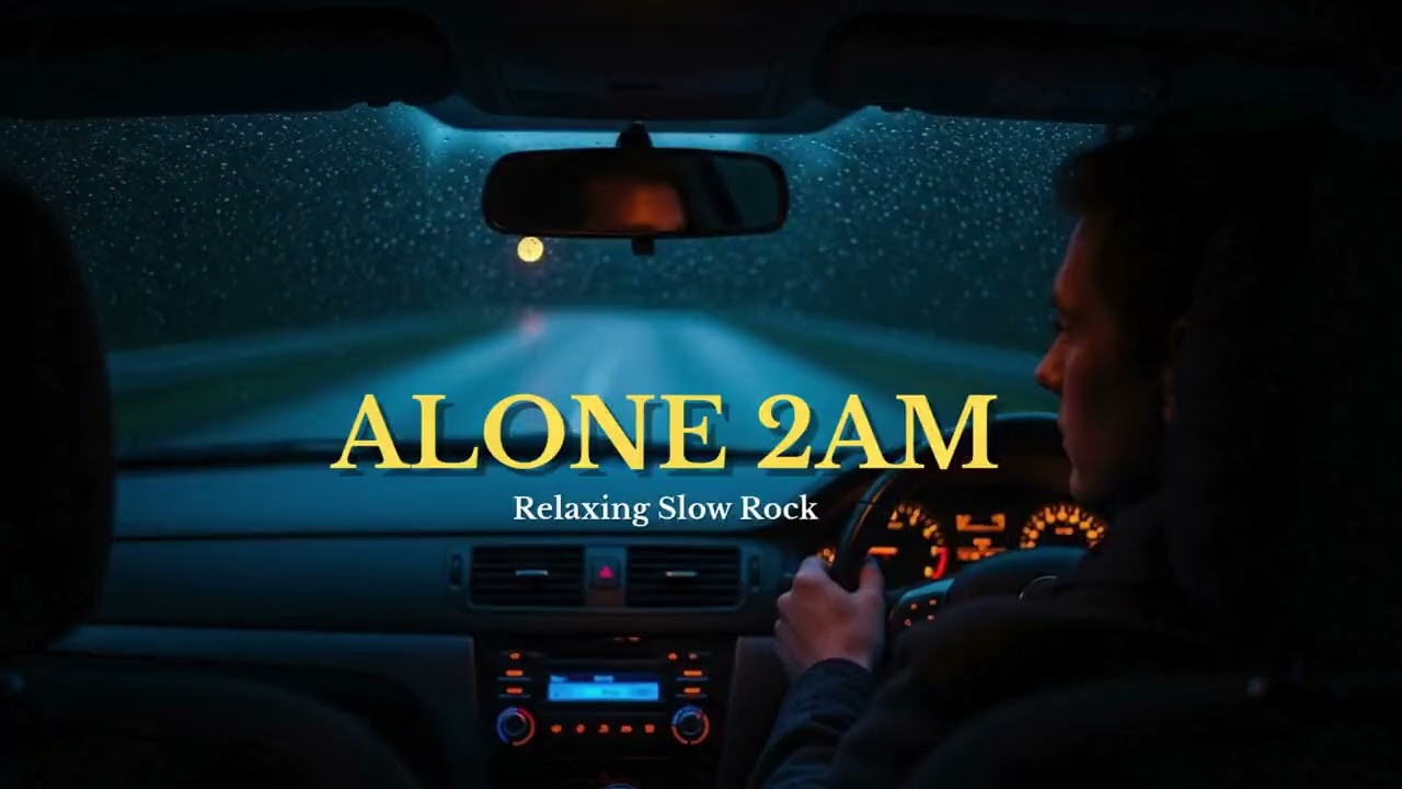 Driving Alone After Midnight 🌌 Slow Rock for Quiet Night Thoughts
