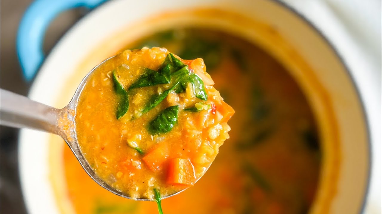 EASY Red Lentil Soup Recipe Healthy Vegan in 30 Minutes!