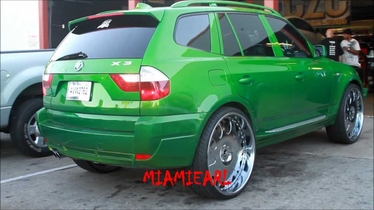 C2C CUSTOMS- SLIME GREEN BMW X3 ON 26
