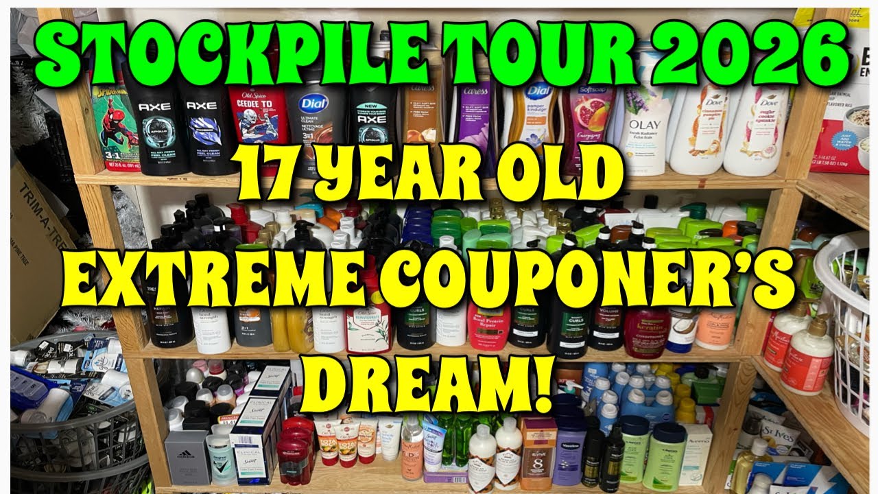 Stockpile tour 2026! 17 year old extreme couponer’s dream🥳 | Things I do with a massive  stockpile!