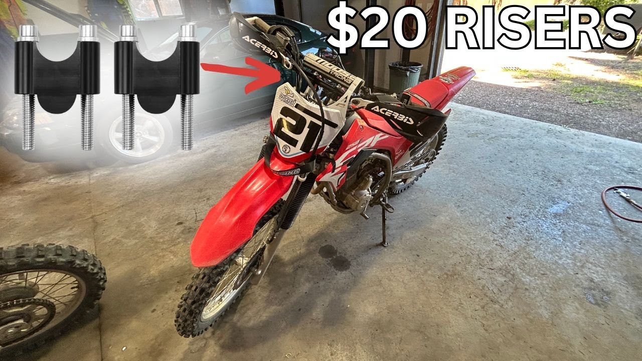 How To Install Dirt Bike Handlebar Risers! Honda CRF250F