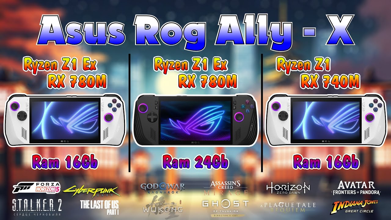 Asus Rog Ally X & Asus Rog Ally Z1E & Asus Rog Ally Z1 | Test Game
