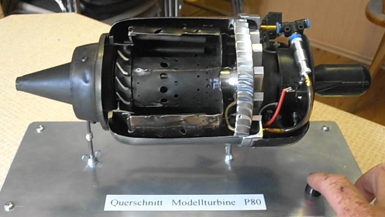 modellturbine P80 Querschnitt