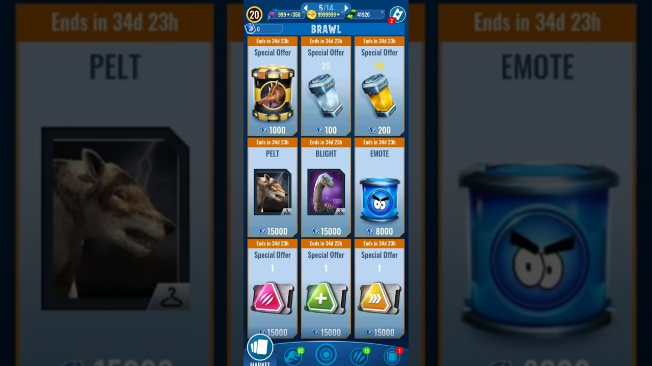 BRAWL 4v4 SHOP is INCREDIBLE! (Jurassic World Alive)