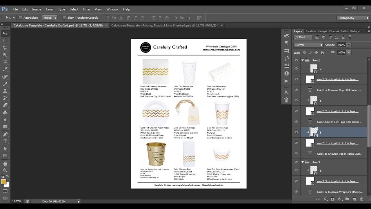 Как создать каталог продукции в Photoshop, таблицу, лукбук для оптовых, розничных продаж и т. д.