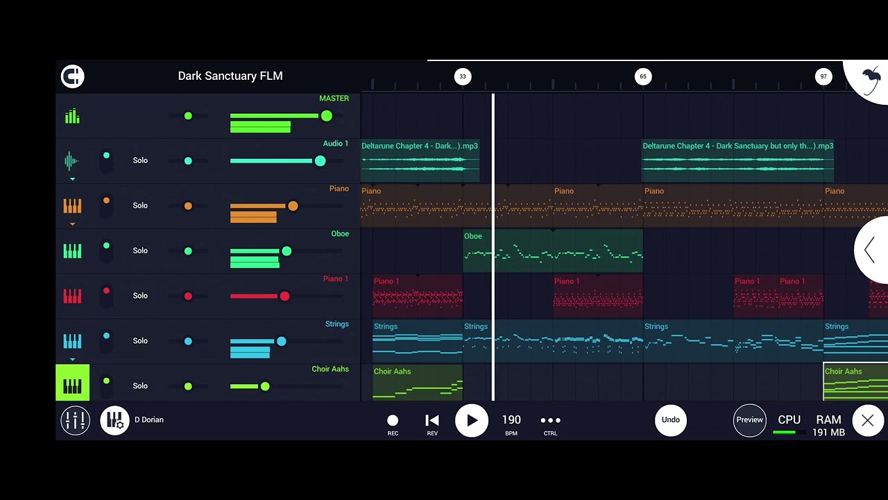Dark Sanctuary (DELTARUNE) - FL Studio Mobile Recreation V1