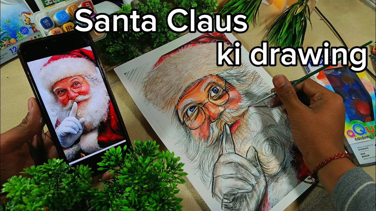 Santa Claus 😻 ki drawing‼️ Vision artistiic ✨