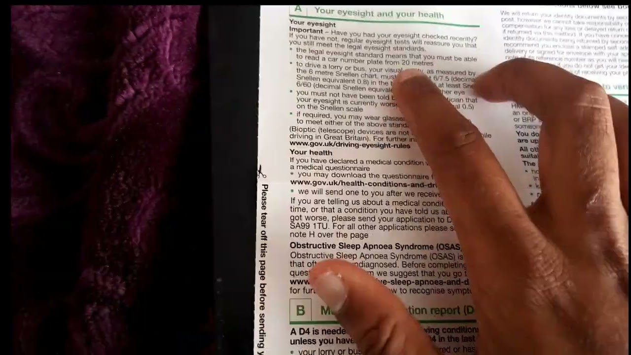 How To Complete D2 Form To Renew UK Licence