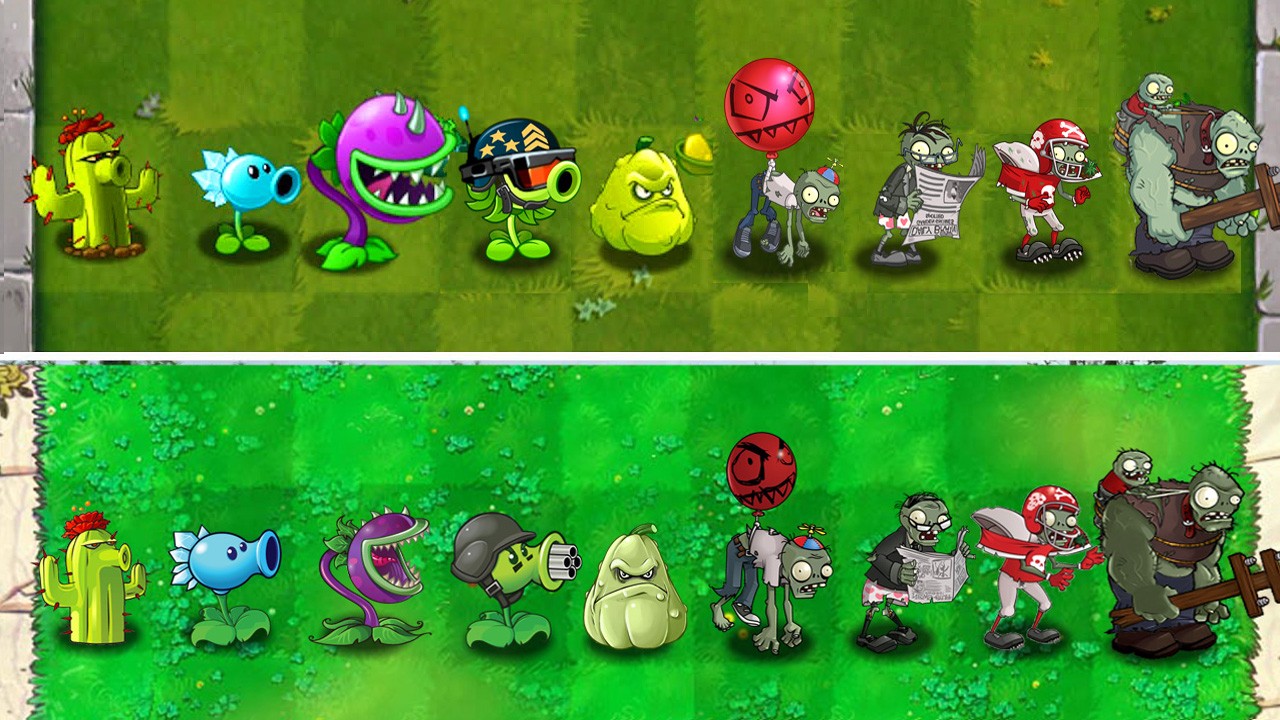 PvZ 2 Discovery - Differences Between Plants & Zombies in PVZ 1 vs PVZ 2