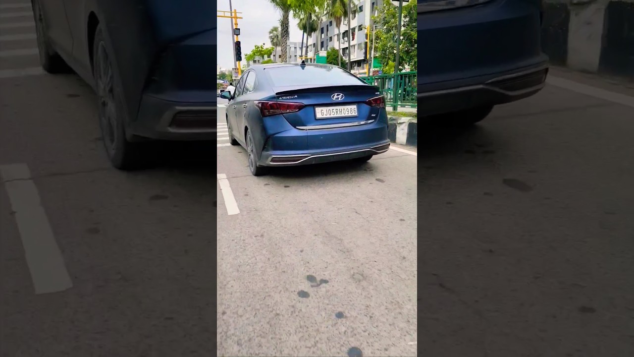 Hyundai Verna starry night colour look. Verna 2024 new colour facelift #shorts #short #verna #yt