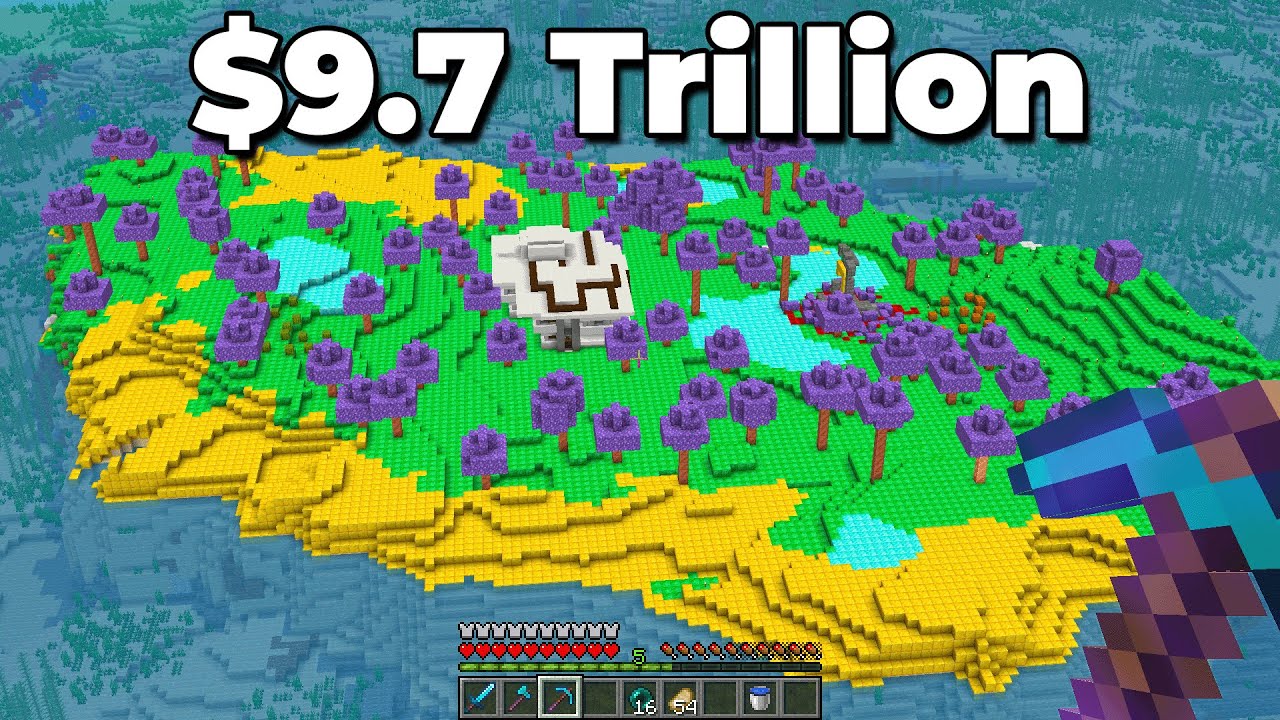 Я построил самый дорогой остров в Minecraft