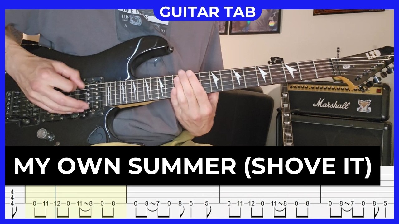 DEFTONES - My Own Summer (Shove It) Guitar Cover with Guitar Tabs