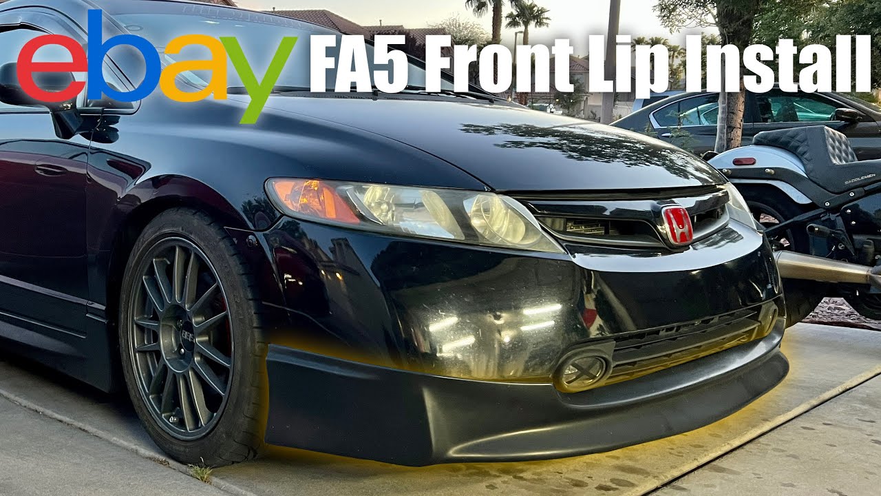 2008 Civic Si Pre face Ebay Front lip install and adjustment!