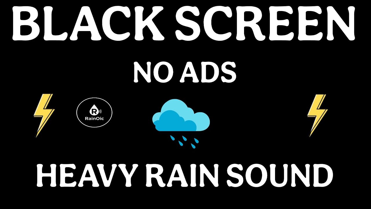 Black Screen Rain Sounds for Sleeping | High Quality Audio